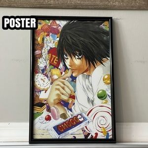Death Note L Anime Horror Poster